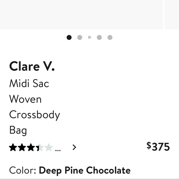 Clare V. Green and Brown Woven Leather Crossbody - Picture 2 of 2